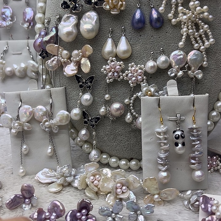 淡水珍珠银S925镶嵌颈饰