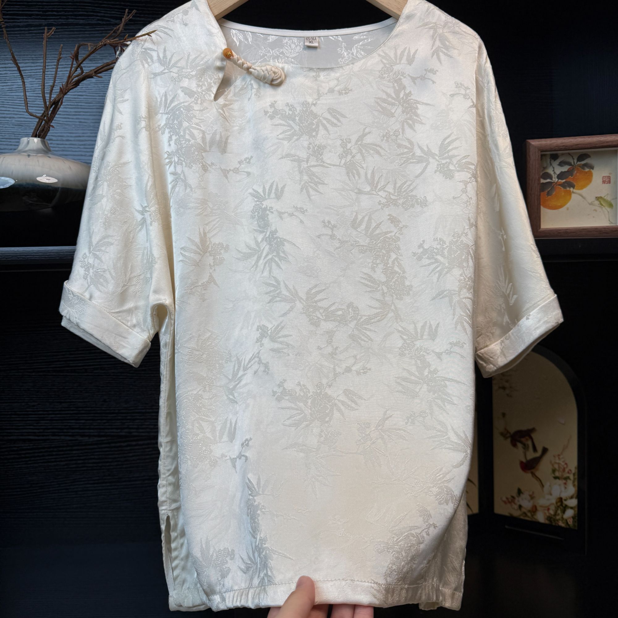 【琵琶扣】中式改良复古气质小衫2557