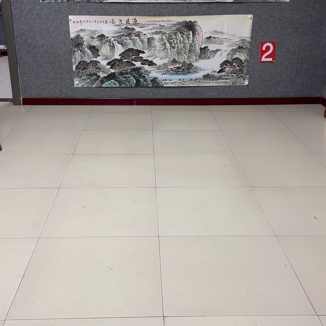 国画清**然小六尺画芯捡漏