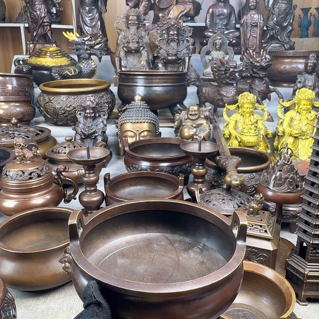 家用供香炉纯铜工艺品摆件