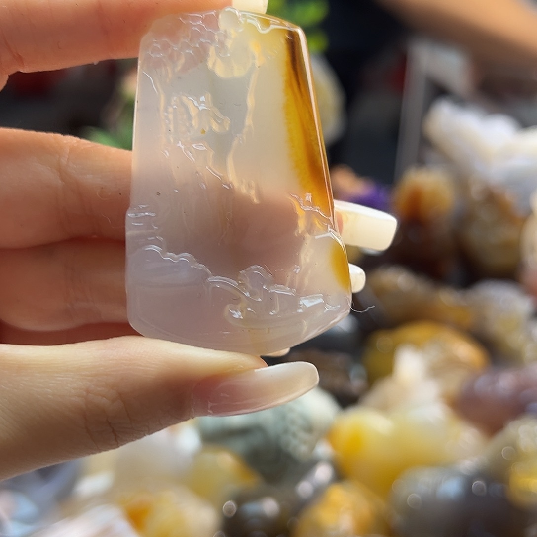 玛瑙/玉髓未镶嵌吊坠(不含链)