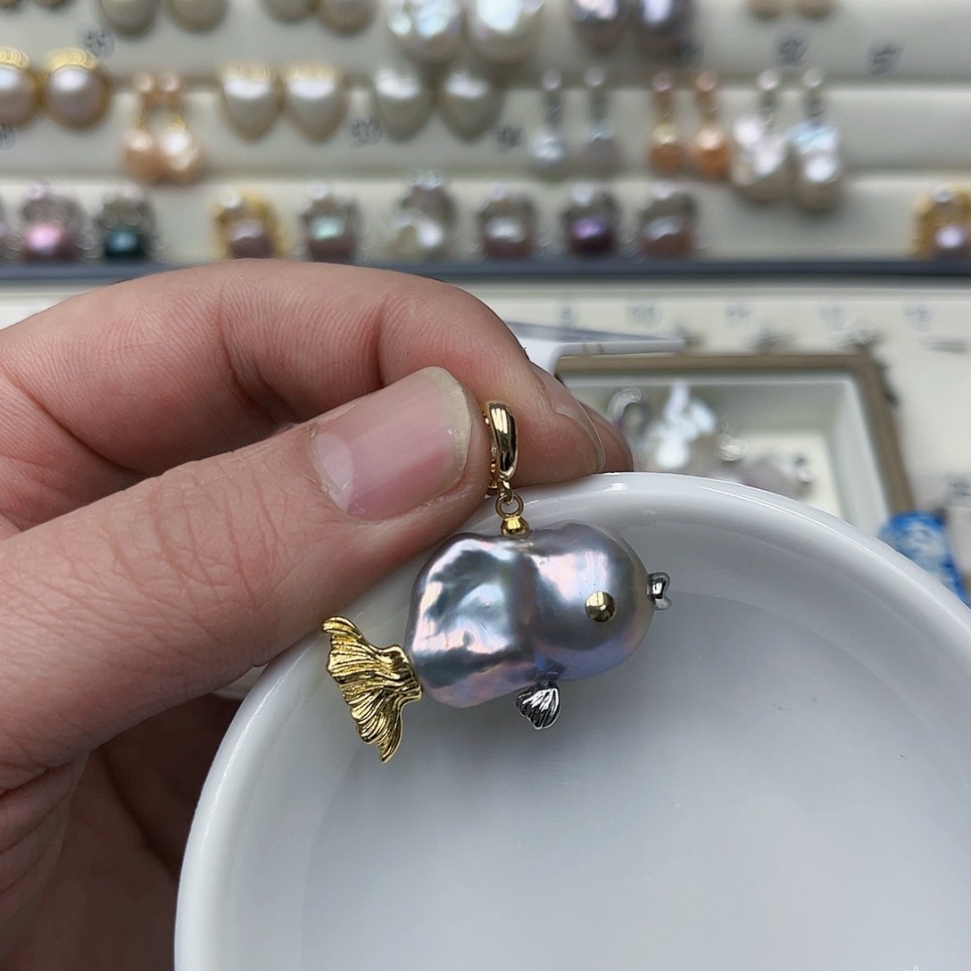 淡水珍珠吊坠(不含链)未镶嵌?08