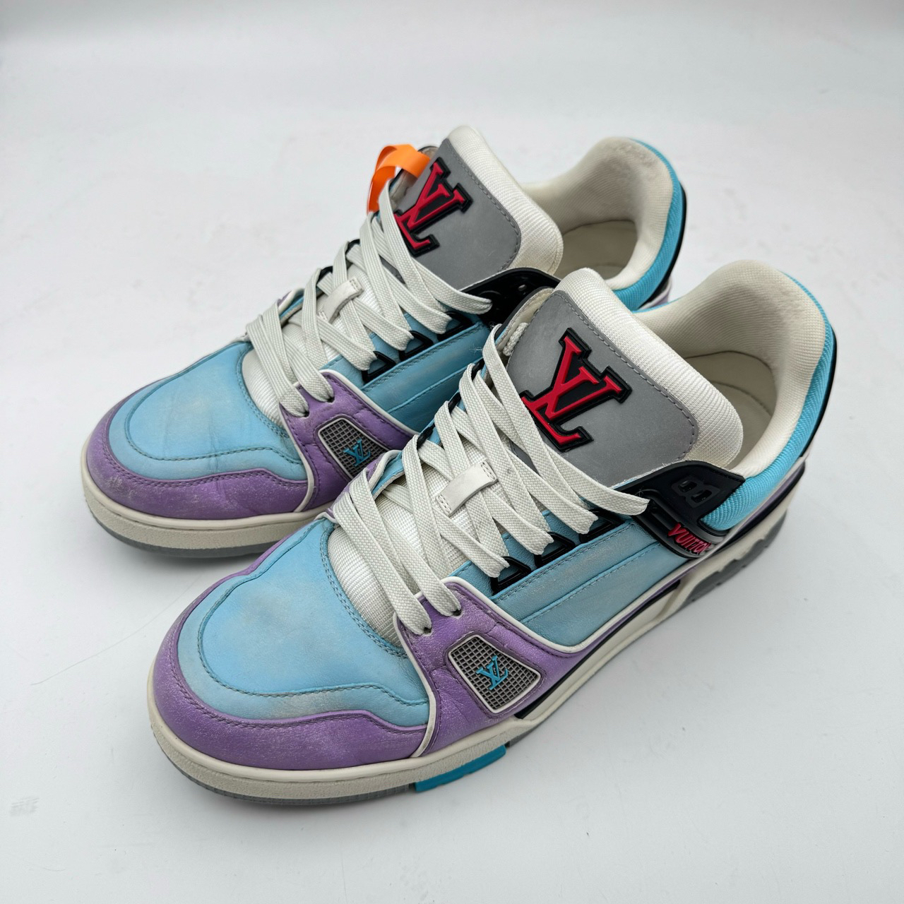 95新 LouisVuitton/路易威登 41.5码 LOGO trainer板鞋95新vv635
