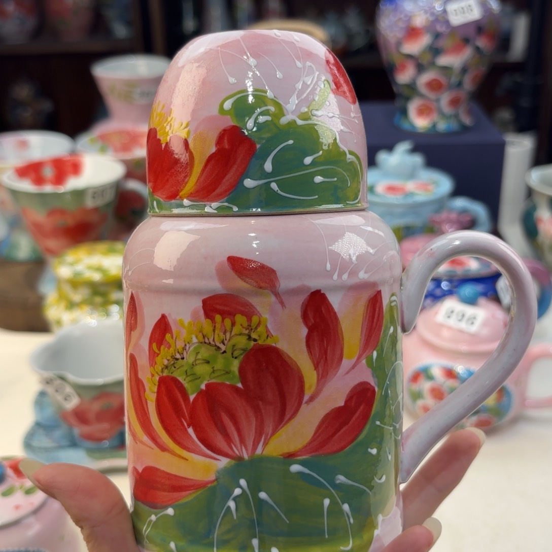 景德镇手绘高温釉下彩陶瓷茶具