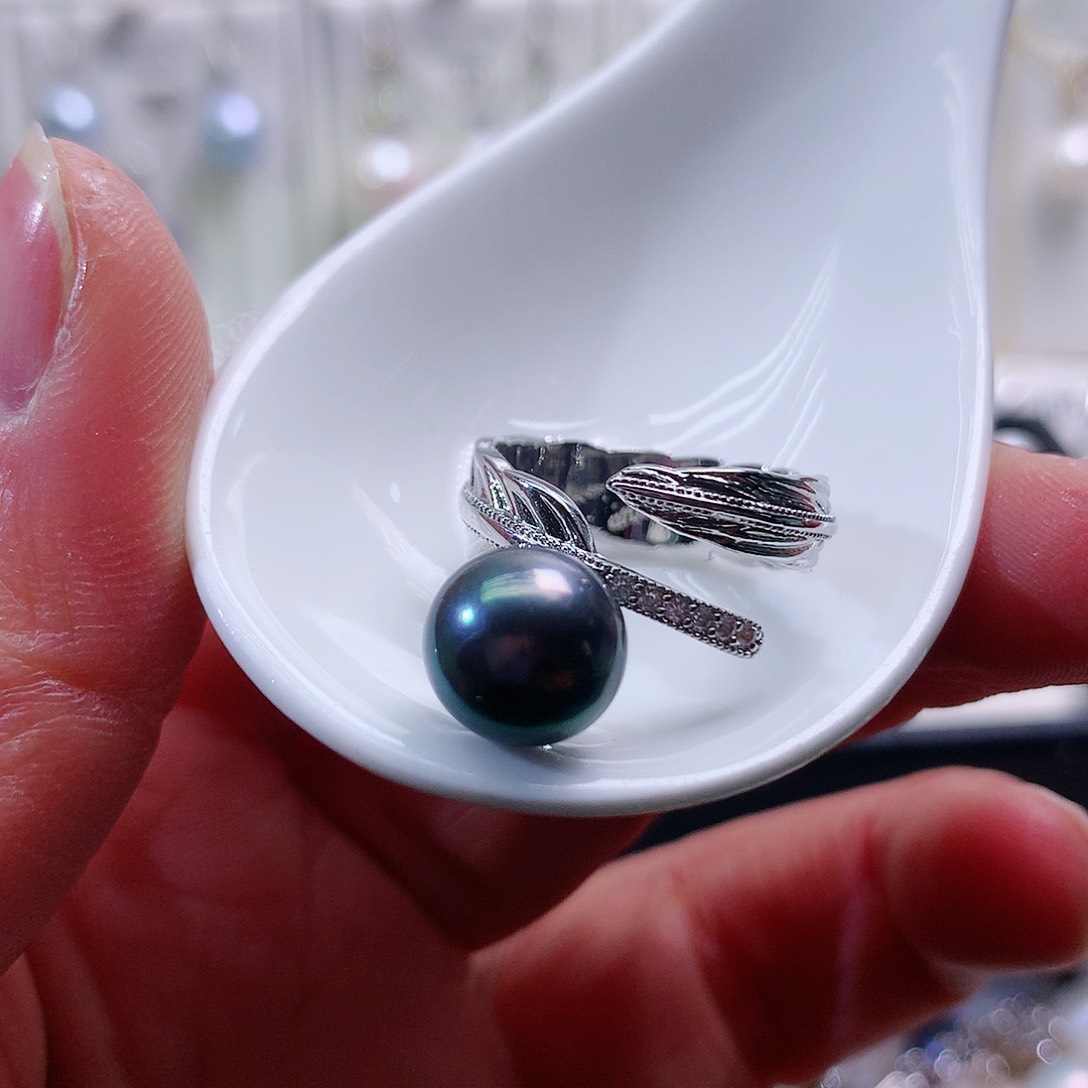 淡水珍珠戒指合金