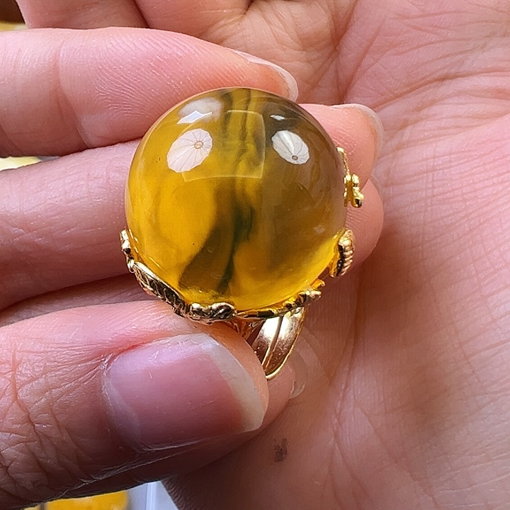 蜜蜡颈饰未镶嵌锦*蜜蜡