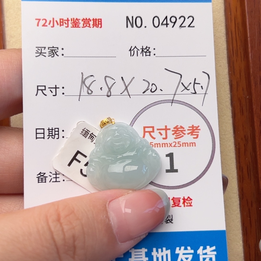 翡翠颈饰未镶嵌平安扣4922