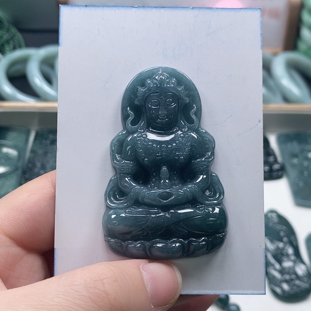 翡翠未镶嵌颈饰5 翡翠A货挂件