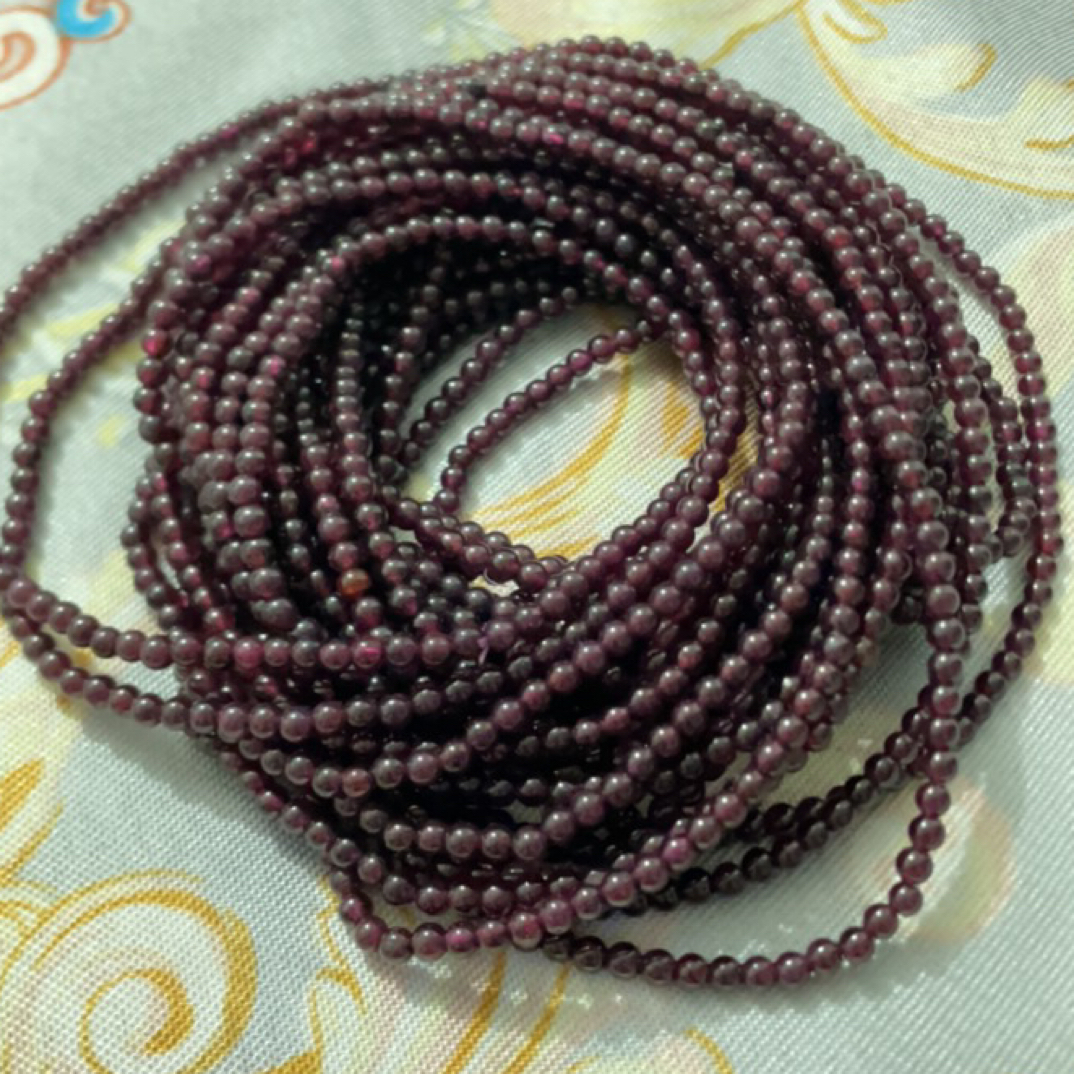 女人石石榴石卡4mm