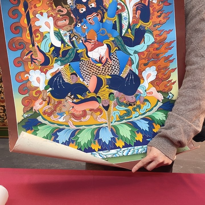 装裱画50×75黑六纯手绘