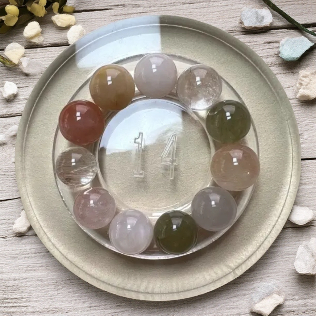 【直播专属福利】彩虹兔天然水晶DIY手串一物一图