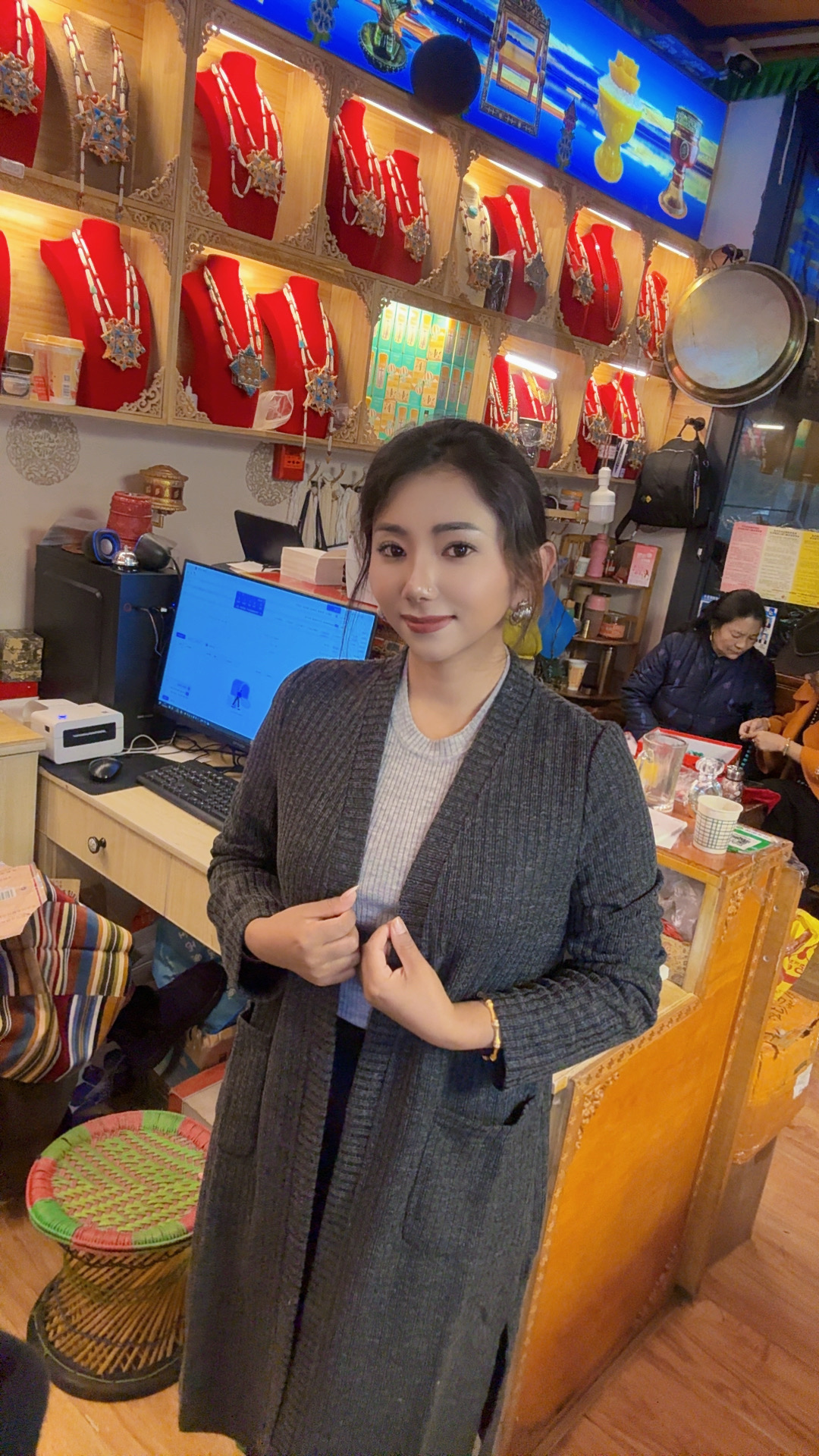 冰丝长款开衫外套