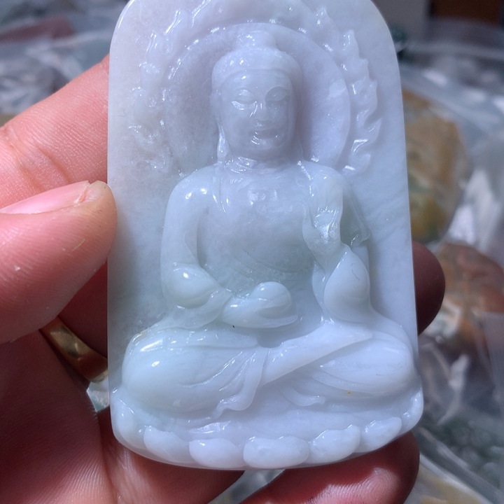 翡翠未镶嵌颈饰保真天然a货翡翠
