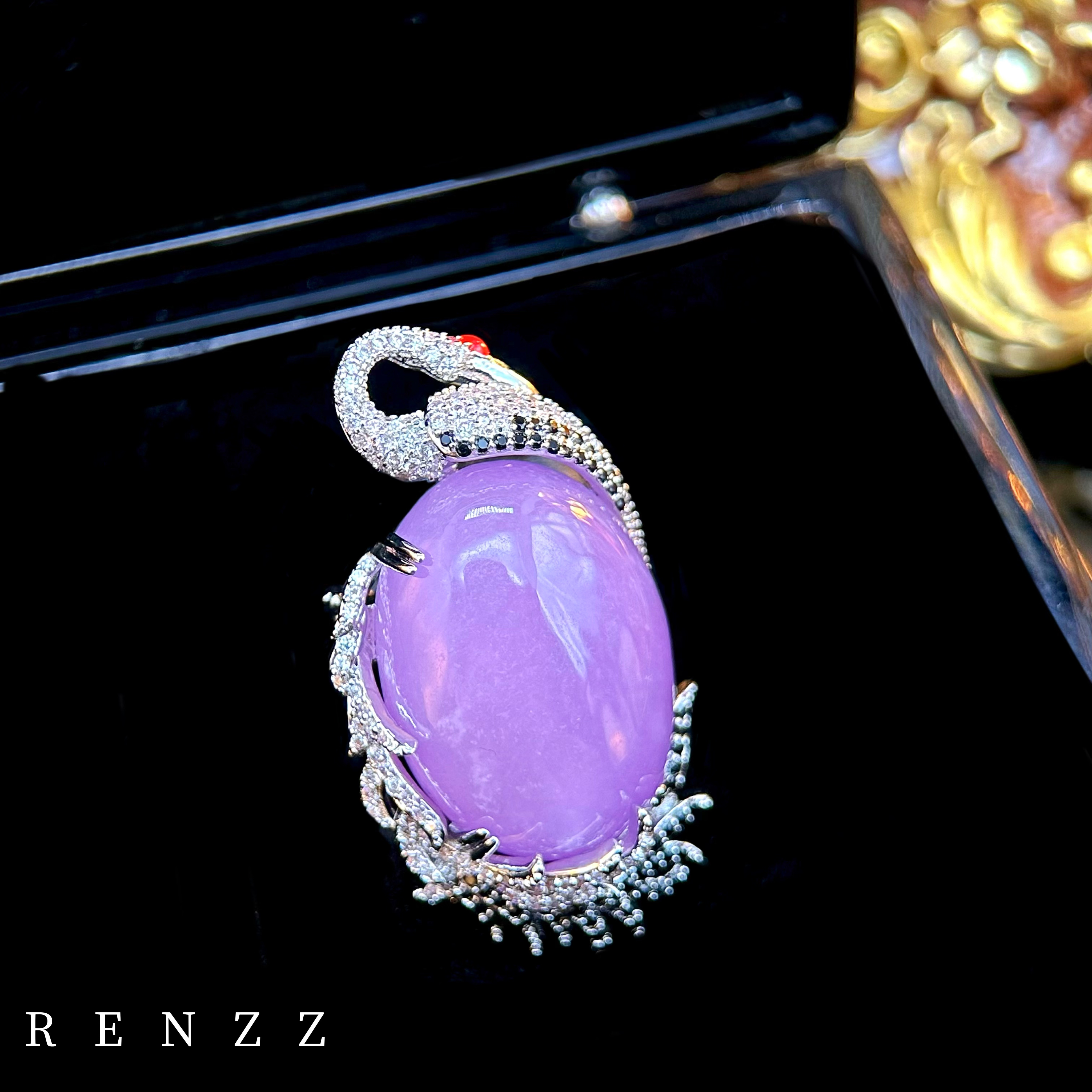 铜合金合成锆石胸针 1275设计师款仙鹤大衣送礼胸针DP