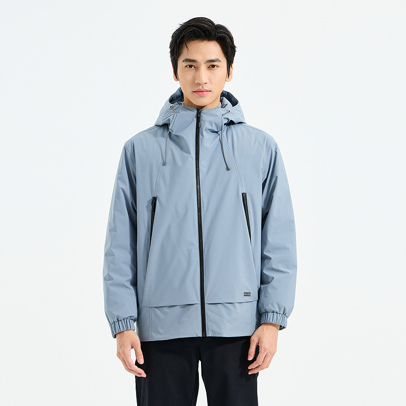 利郎【滑雪羽绒服】男士冬季防风保暖门襟中长宽通勤商旅轻薄羽绒服