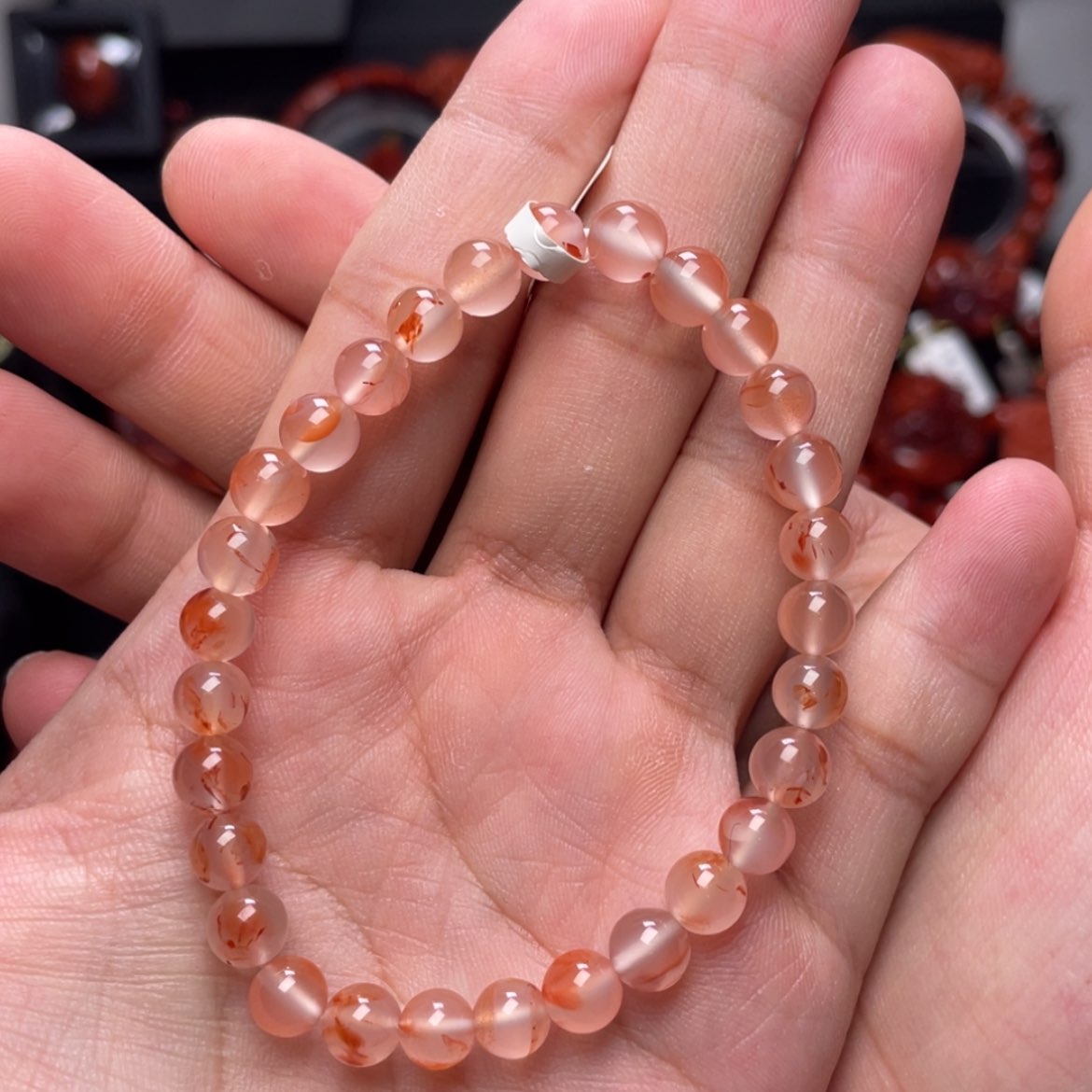 【闪购商品】未镶嵌6mm冰飘手串南红玛瑙