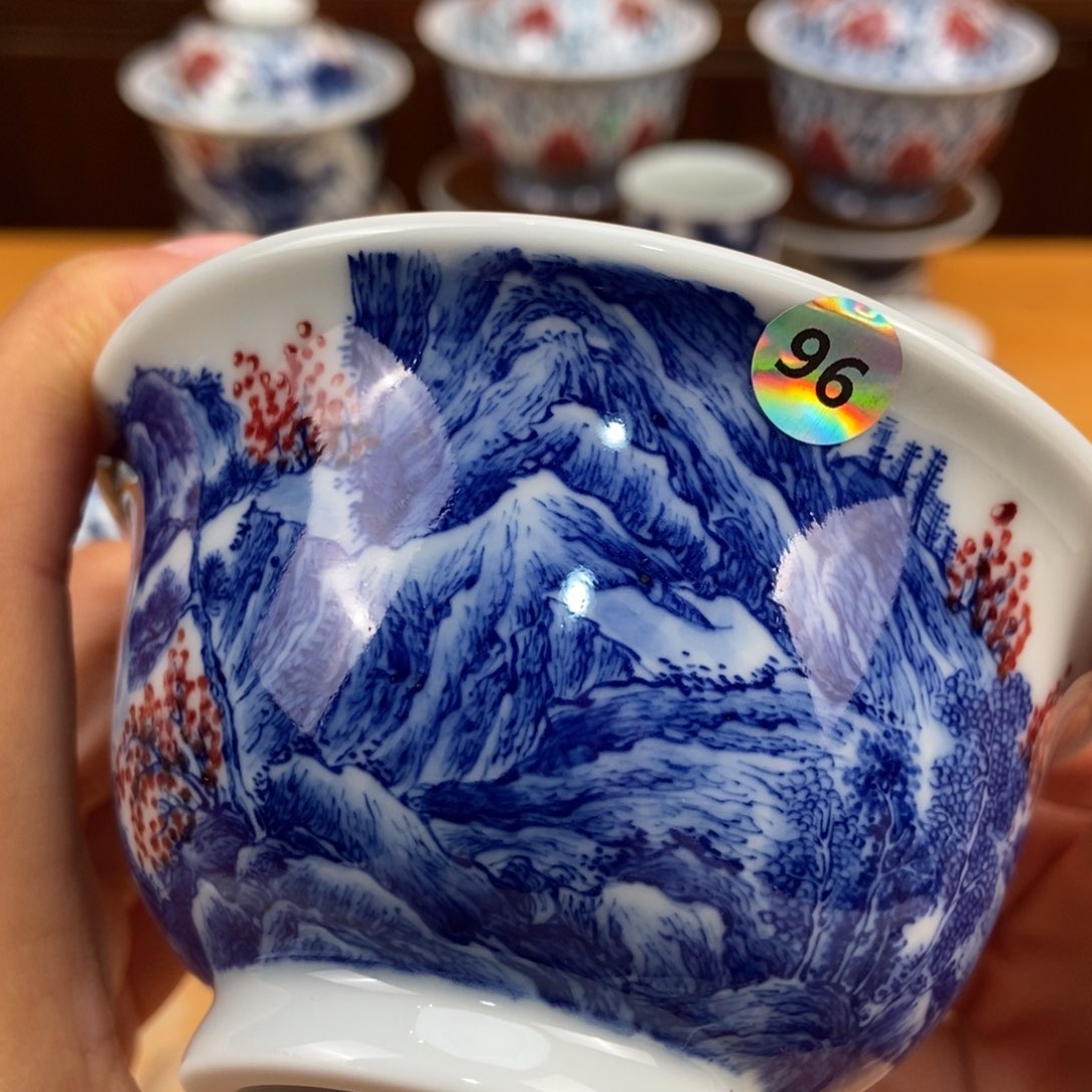 手绘现代茶具非古董