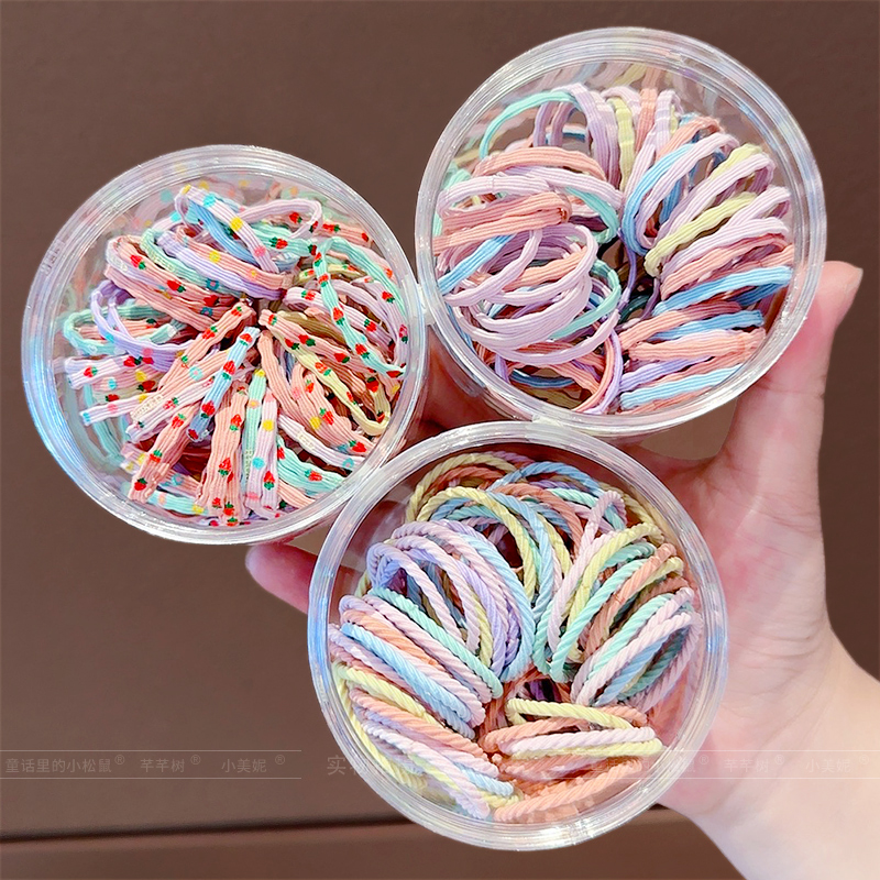 儿童不伤发皮筋女童高弹力耐用发圈小女孩扎马尾发绳公主发绳发饰