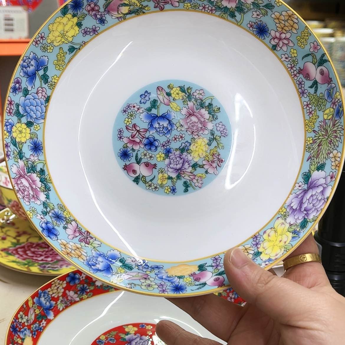 【闪购商品】骨瓷8英寸1深湖水蓝。。。。。。。