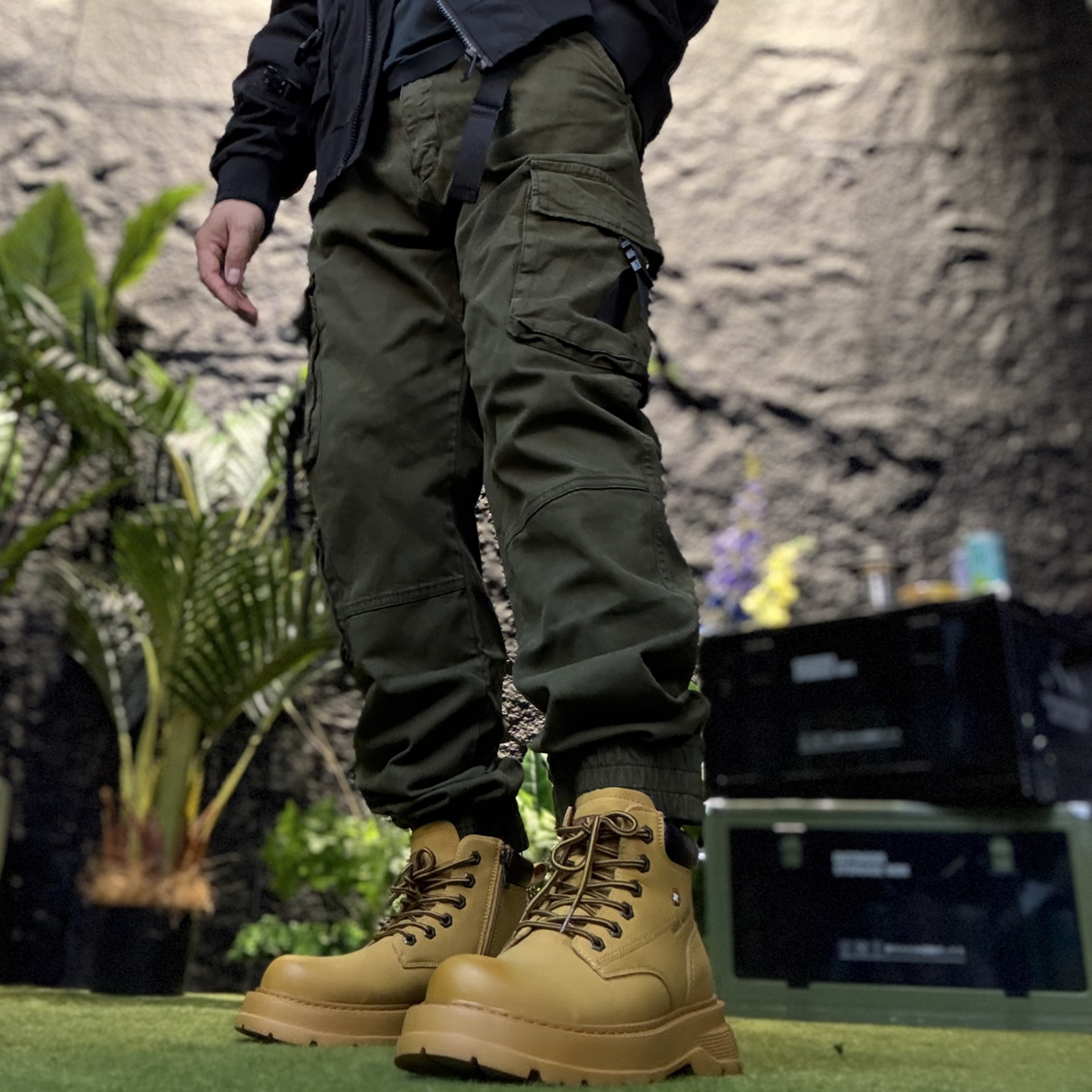 棉工装裤休闲户外男新款秋季男士休闲裤运动长裤迷彩裤子宽松