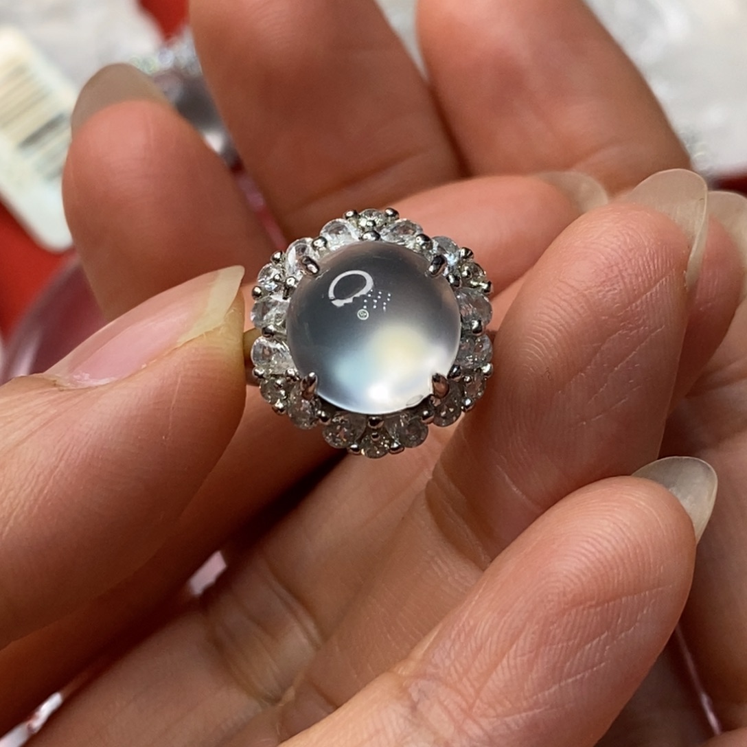 一***前石英质玉银S925镶嵌吊坠