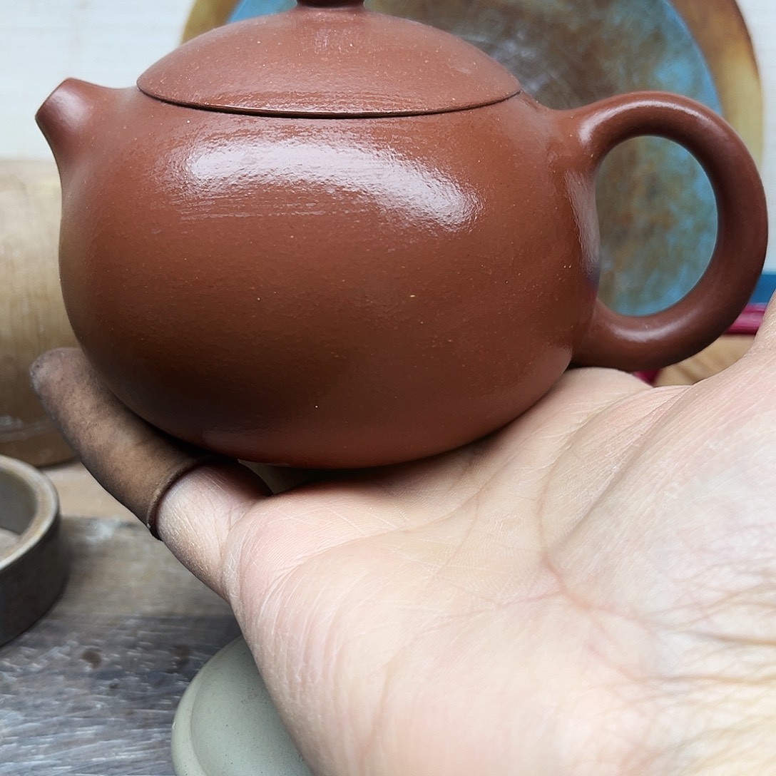 紫砂茶壶半手工紫泥西施壶