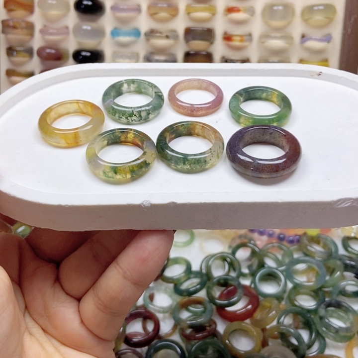 玛瑙/玉髓戒指未镶嵌玲**9