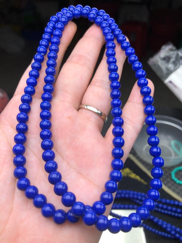 A408青青6.8mm佛珠手串