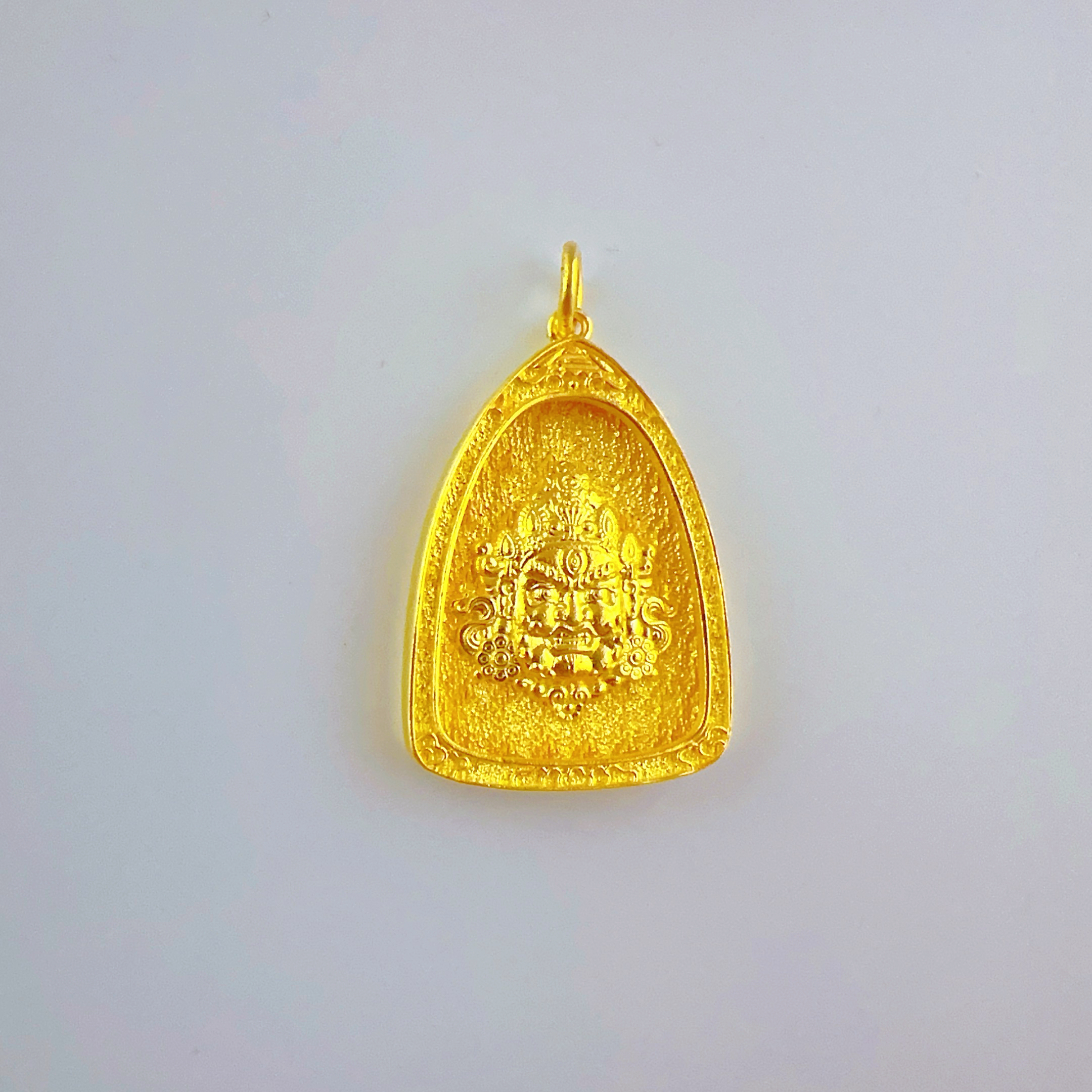 足金黄金 三角财神吊坠 时尚百搭款