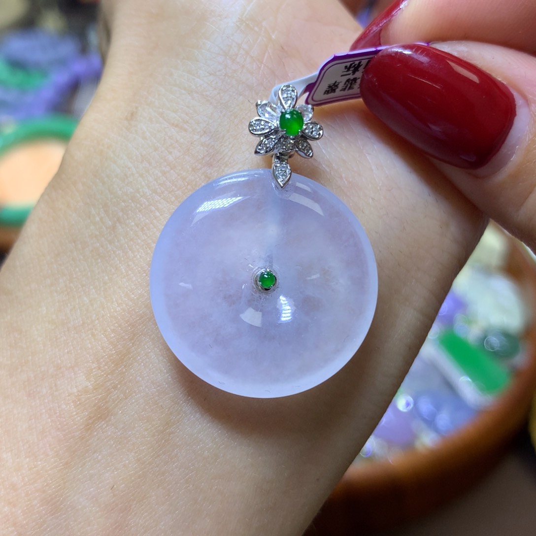 【闪购商品】翡翠颈饰18K金镶嵌翡翠