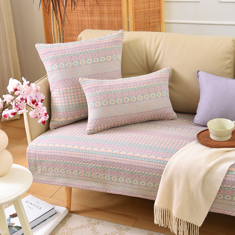 阳春小镇沙发垫沙发巾棉四季通用高端轻奢防滑高级感高档靠包定制