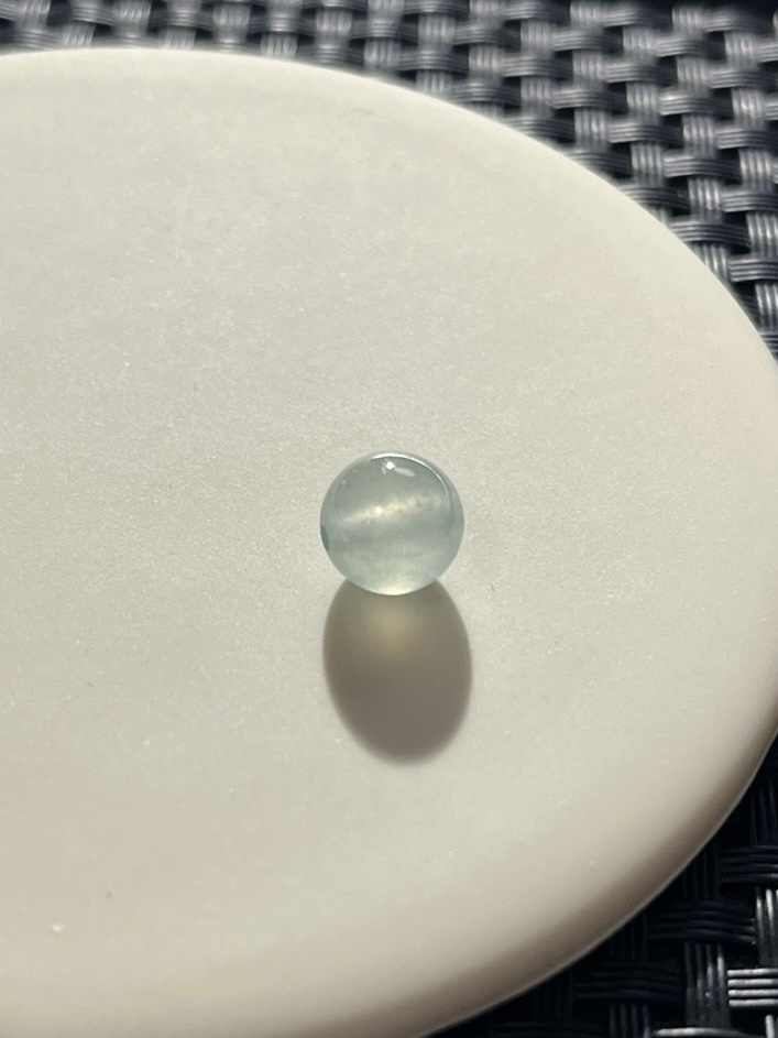 天然缅甸A货翡翠晴绿一颗8.5mm