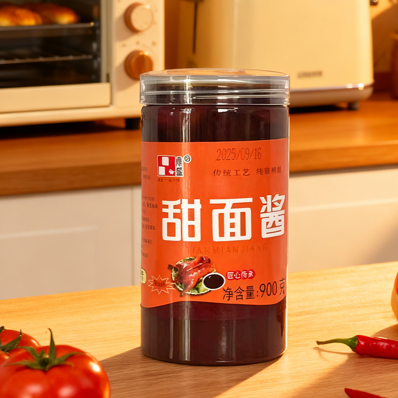 鼎盛甜面酱900g瓶装家用蘸料下饭酱拌饭拌面酱厨房调味料蘸酱