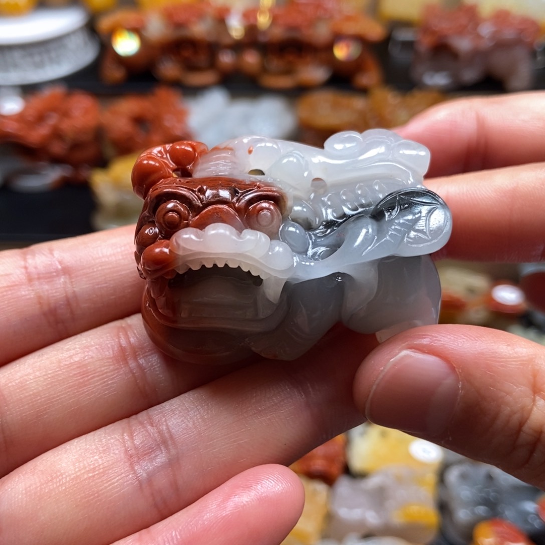 石英质玉（黄龙玉）挂件未镶嵌朦*