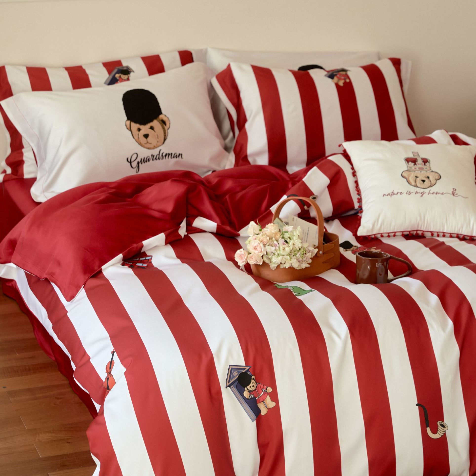 英伦卫兵丨天丝棉GBTB正品英国泰迪熊轻奢丝滑亲肤裸睡四件套