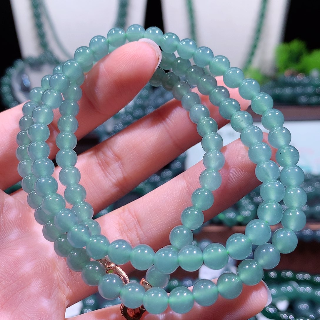 翡翠未镶嵌手链天然a货翡翠项链6