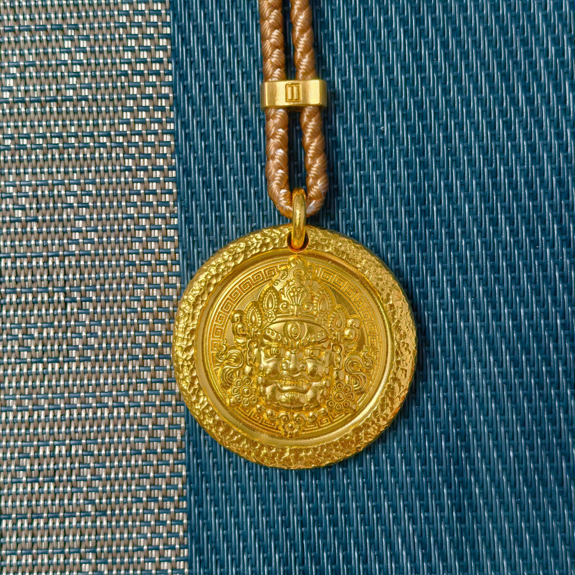 吊坠足银 锤纹黄财神 大黑天 黑财神 白财神 红财神吊坠