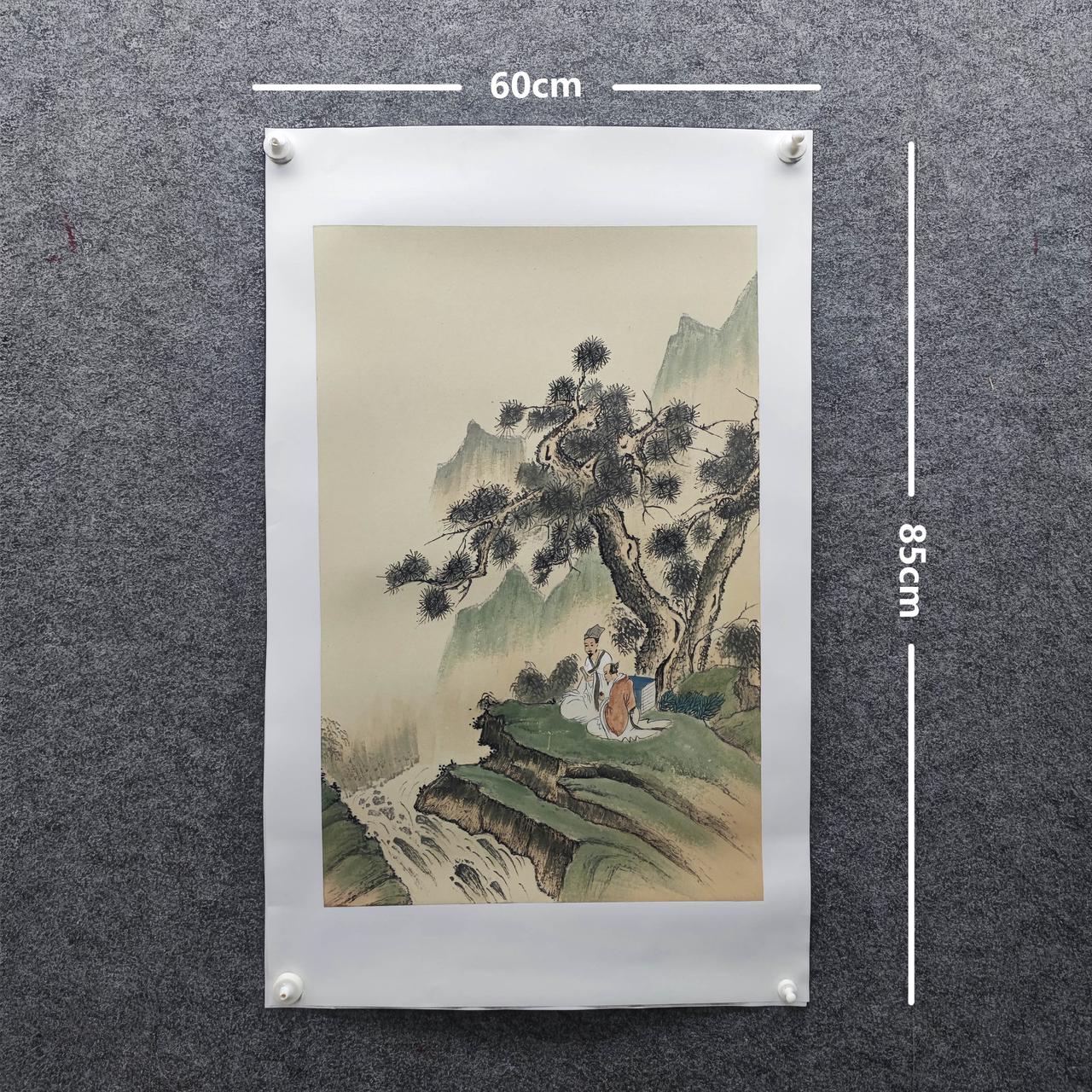 【溪山逸客】欧阳宾亲笔85*60cm手绘礼盒作品
