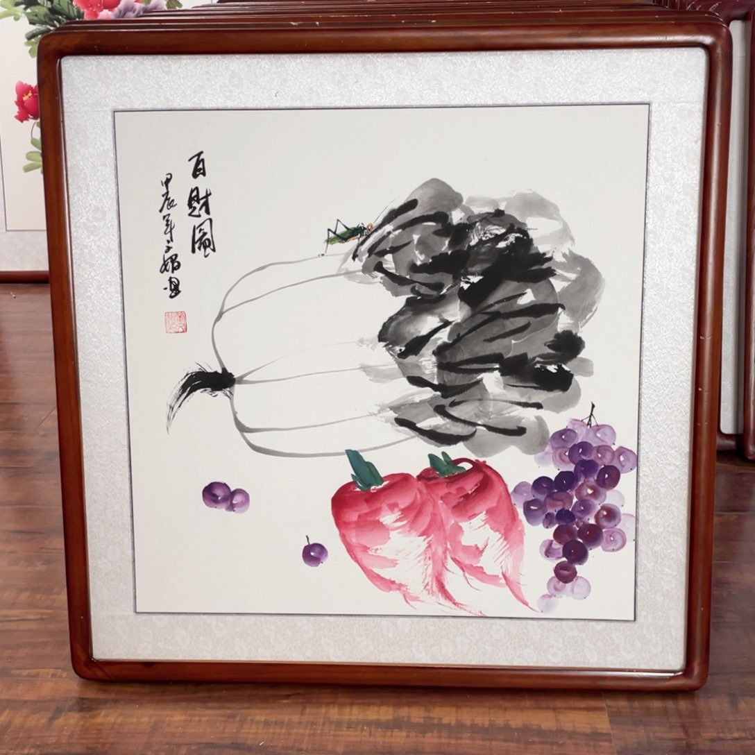 国画带框尺寸63*63厘米