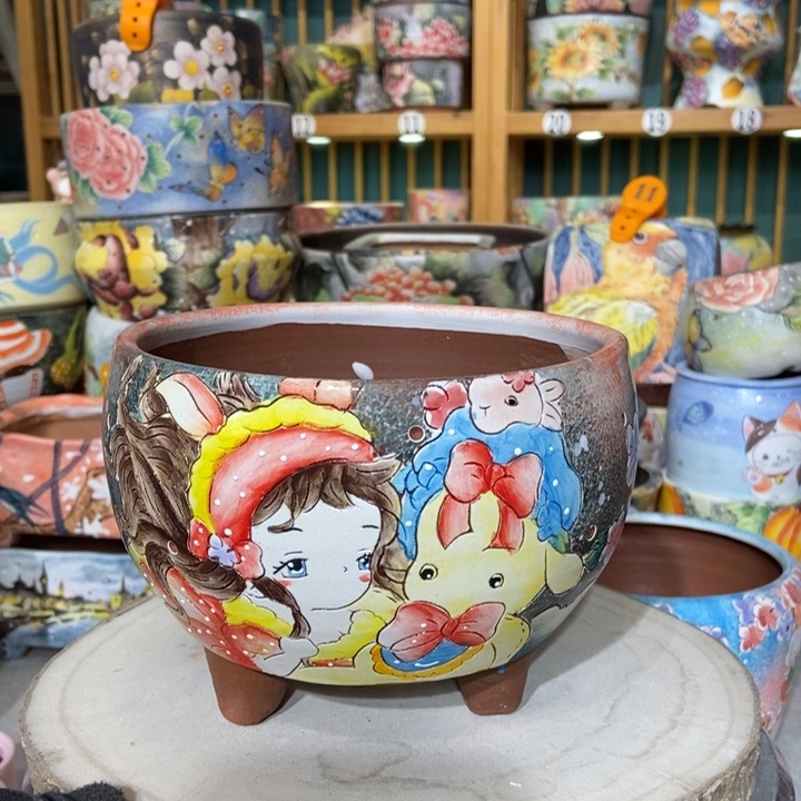 红陶景德镇艺术手绘作品