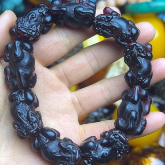 琥珀未镶嵌手链蜜蜡