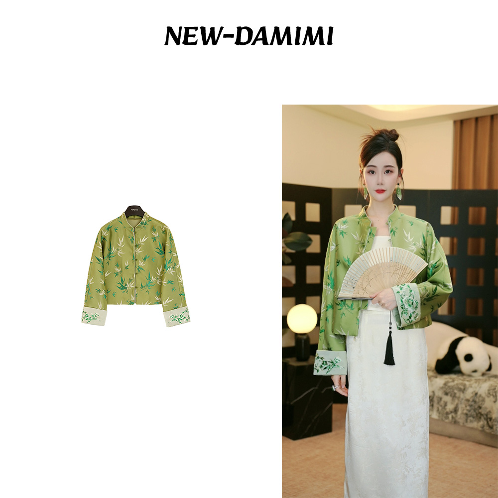 【夏竹】早秋新中式国风竹叶纹外套女早秋高端唐装上衣MCFWT0692