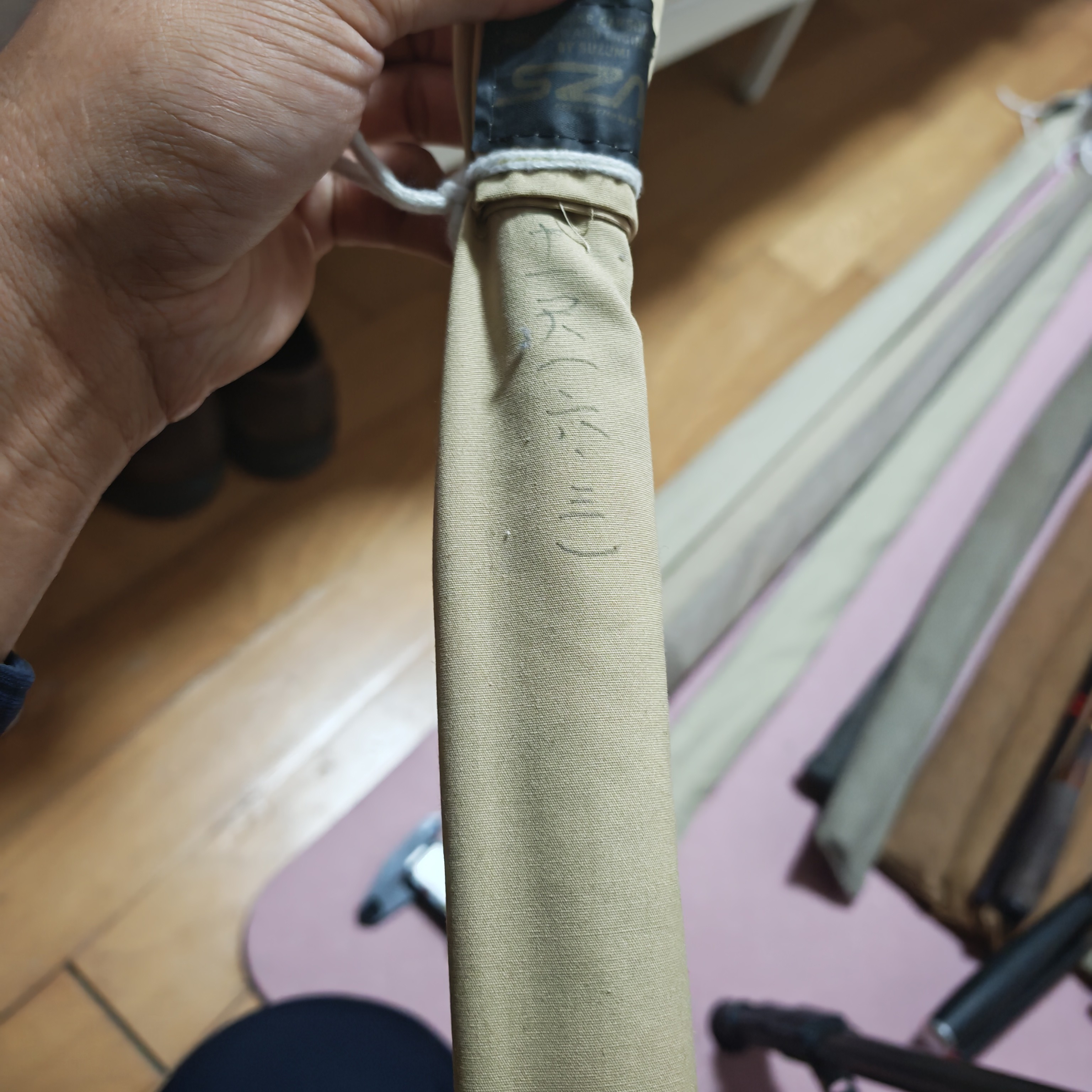 日本并继鱼竿。上州屋写乐粹月21