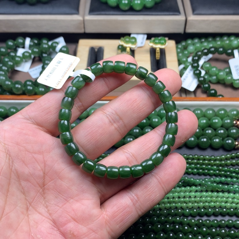 【闪购商品】和田玉（碧玉）手链未镶嵌7