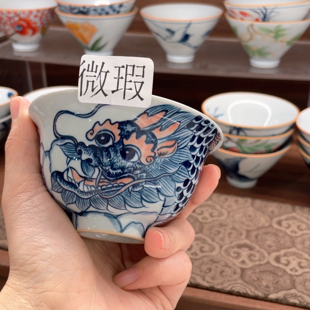 釉下彩纯手绘微瑕