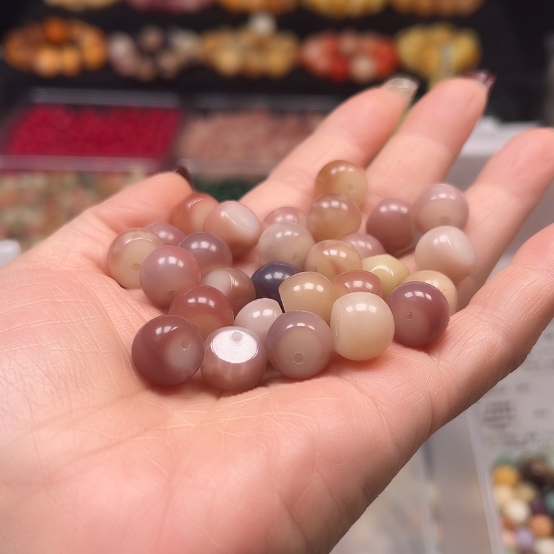 手串菩提根/象牙果卡13紫水晶山竹50颗