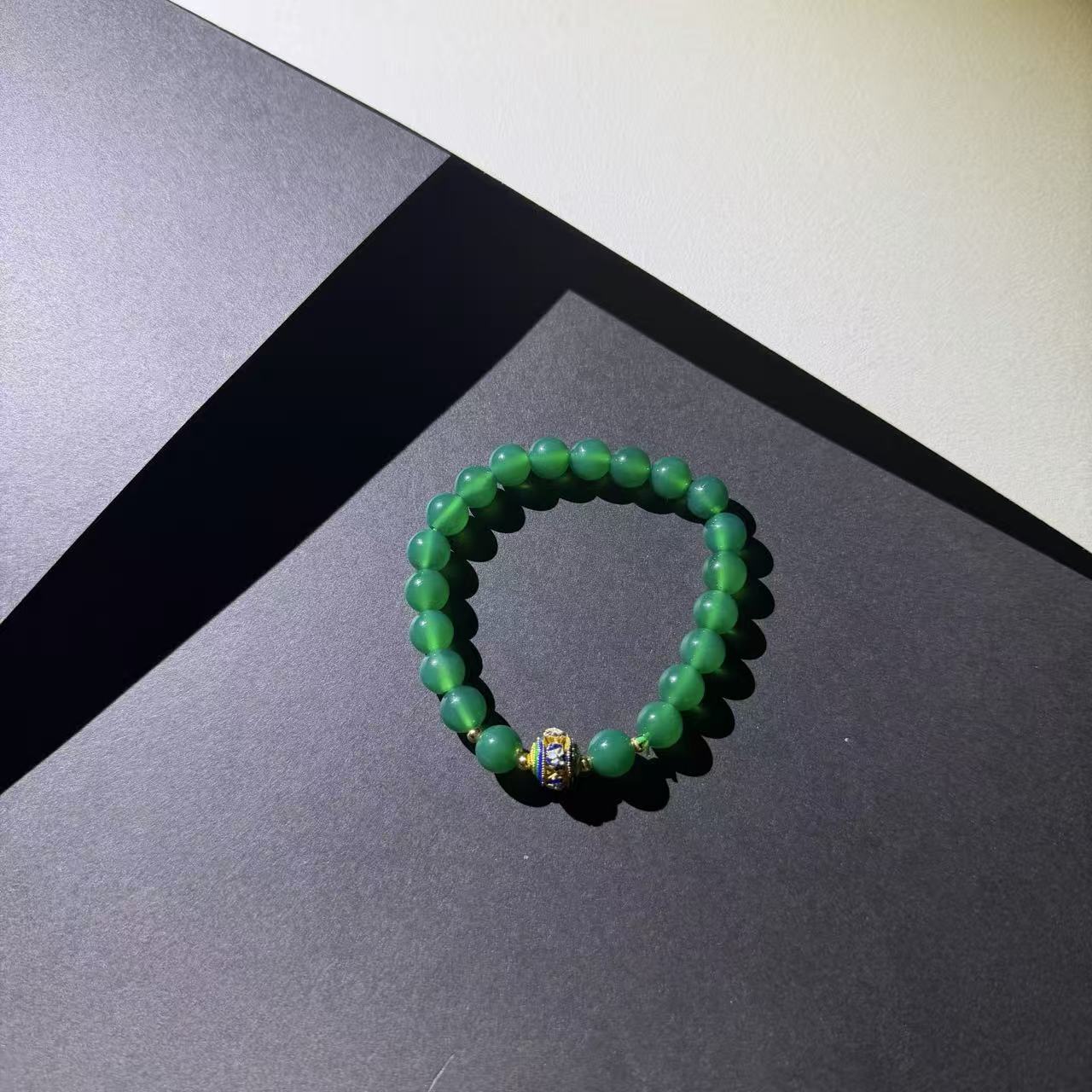 DM-1105-绿玛瑙单圈手串（无礼盒）