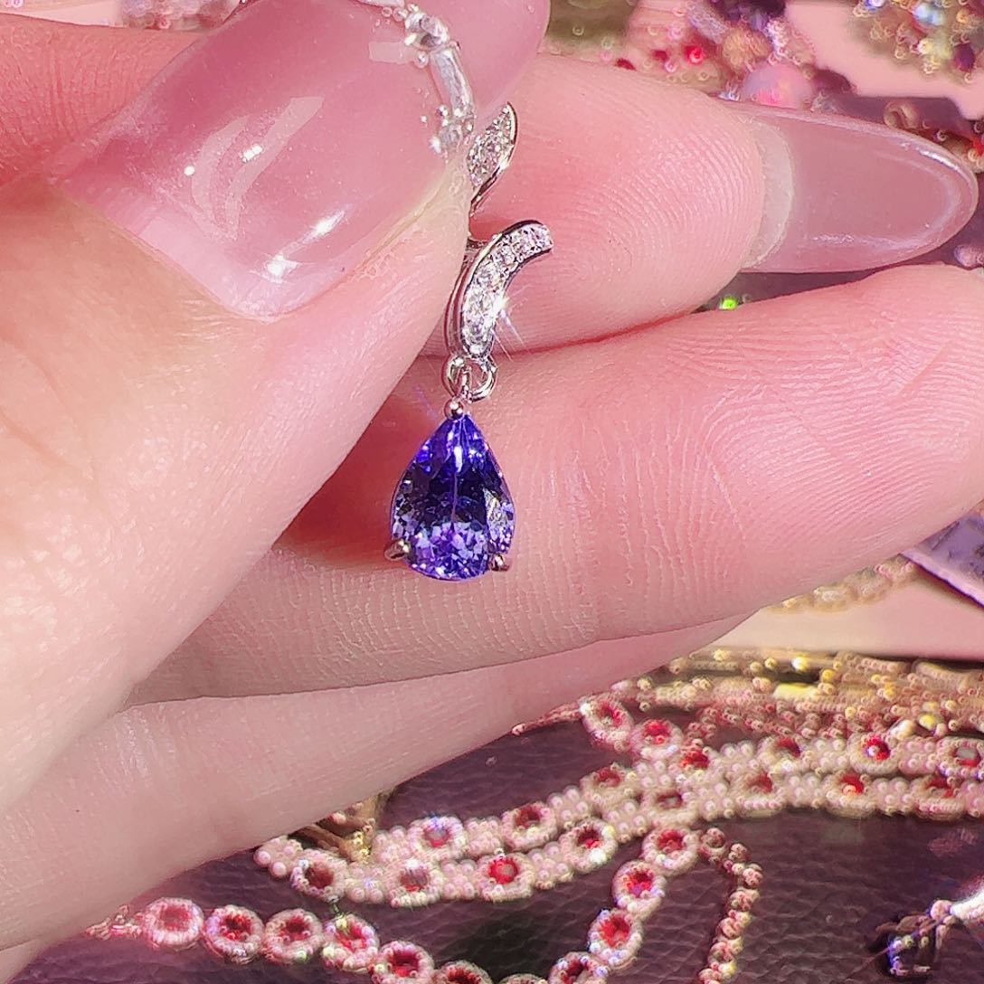 坦桑石吊坠银S925镶嵌