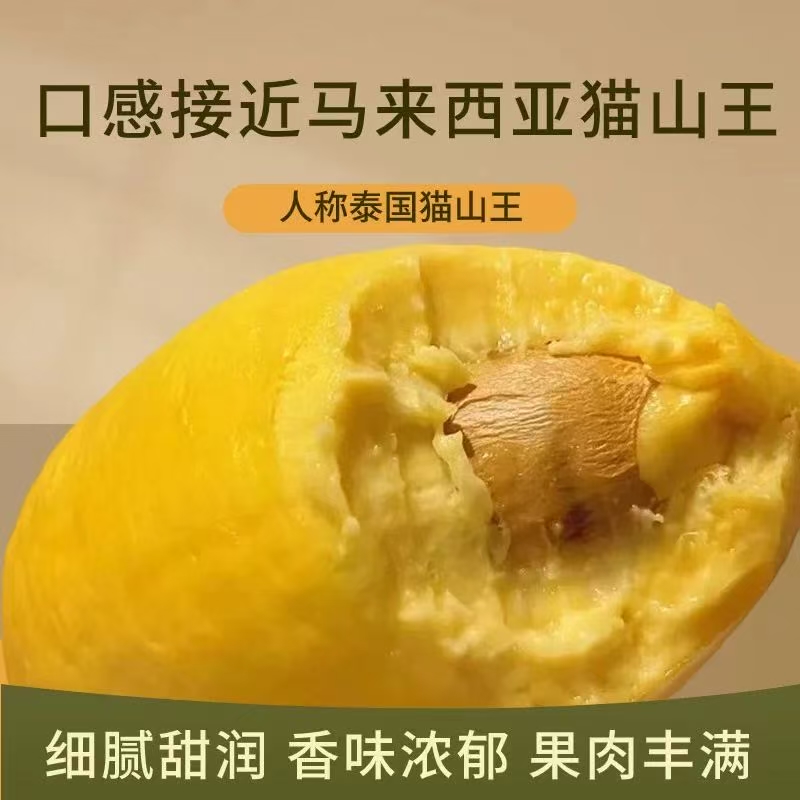 尝鲜价【现开纯肉1斤】黄金小猫山 菲律宾正宗进口新鲜榴莲 A果绵密丝滑 核大 东莞榴莲小时达黄金小猫山菲律宾