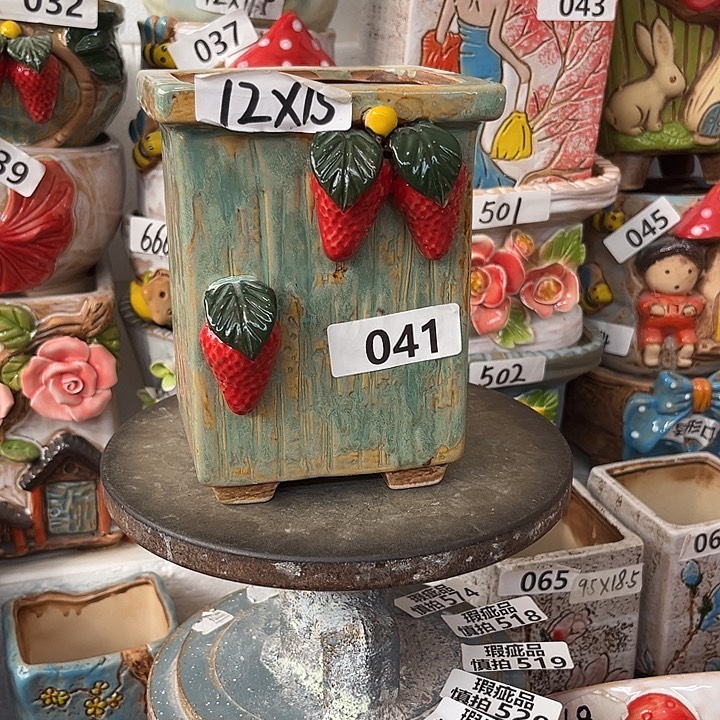 粗陶材质多肉花盆